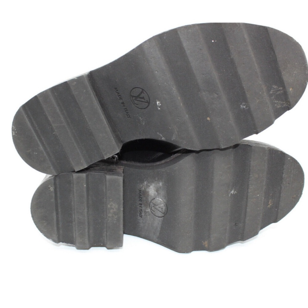 LOUIS VUITTON Beaubourg Open Back Derby Platform Clogs Shoes Sz 36 - Picture 4 of 7